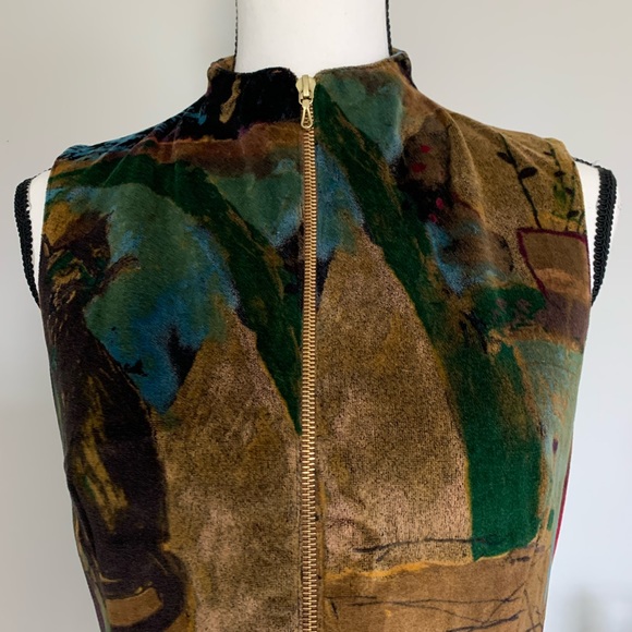 Platinum by Dorthy Schoelen vintage zip vest in soft suede-like material sz 8 🌼 - Picture 2 of 8